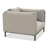 Ethimo Baia Fauteuil Club Lounge avec coussins Alu Mud Grey + Teak Navy / Maiorca 