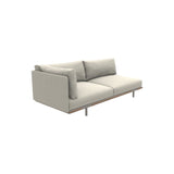 Ethimo Baia Module 2 places gauche/droit Alu Silver + Teak Maiorca Droit