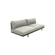 Ethimo Baia Module central XL Alu Carbon Linen / Faux Leather 