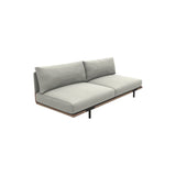 Ethimo Baia Module central XL Alu Carbon + Teak Linen / Faux Leather 
