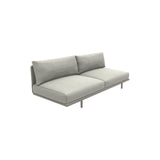 Ethimo Baia Module central XL Alu Silver Linen / Faux Leather 