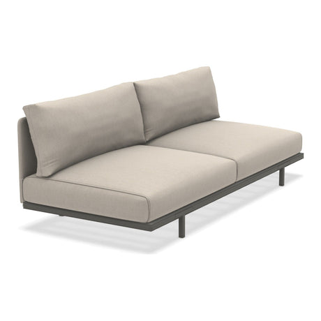 Ethimo Baia Module central XL avec coussins Alu Mud Grey Maiorca 