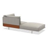 Ethimo Baia Module Chaise longue gauche/droite avec coussins Alu Limestone White Linen / Faux Leather Droit