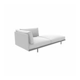 Ethimo Baia Module Chaise longue gauche/droite avec coussins Alu Mud Grey Acrylic Nature White Droit