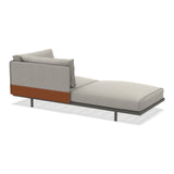 Ethimo Baia Module Chaise longue gauche/droite avec coussins Alu Mud Grey Linen / Faux Leather Droit