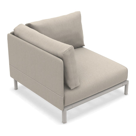 Ethimo Baia Module d'angle avec coussins Alu Limestone White Maiorca 