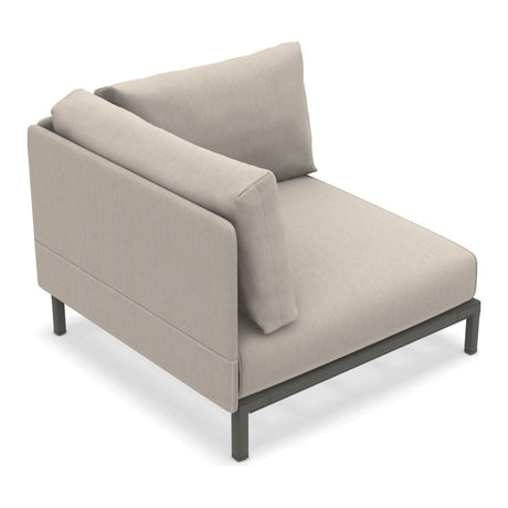 Ethimo Baia Module d'angle avec coussins Alu Mud Grey Maiorca 