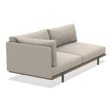 Ethimo Baia Module final 2 places gauche/droite avec coussins Alu Mud Grey + Teak Maiorca Droit