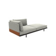 Ethimo Baia Module Lounge gauche/droit Alu Carbon Linen / Faux Leather Gauche