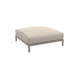 Ethimo Baia Pouf 90x90cm Alu Carbon + Teak Navy 