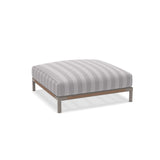 Ethimo Baia Pouf 90x90cm Alu Silver + Teak Cruise 