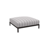 Ethimo Baia Pouf 90x90cm Alu Silver + Teak Linen 