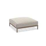 Ethimo Baia Pouf 90x90cm Alu Silver + Teak Navy 