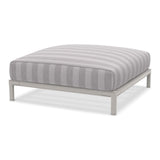 Ethimo Baia Pouf 90x90cm avec coussin Alu Limestone White Cruise 