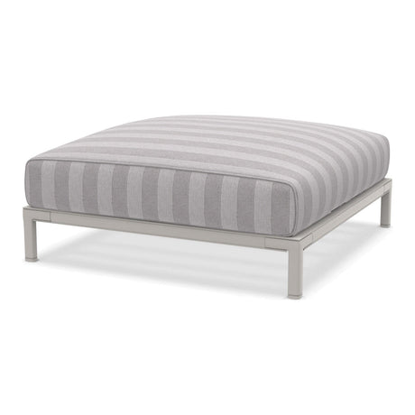 Ethimo Baia Pouf 90x90cm avec coussin Alu Limestone White Cruise 