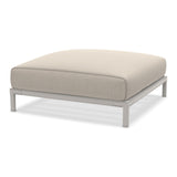 Ethimo Baia Pouf 90x90cm avec coussin Alu Limestone White Maiorca 