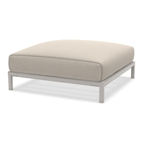 Ethimo Baia Pouf 90x90cm avec coussin Alu Limestone White Maiorca 
