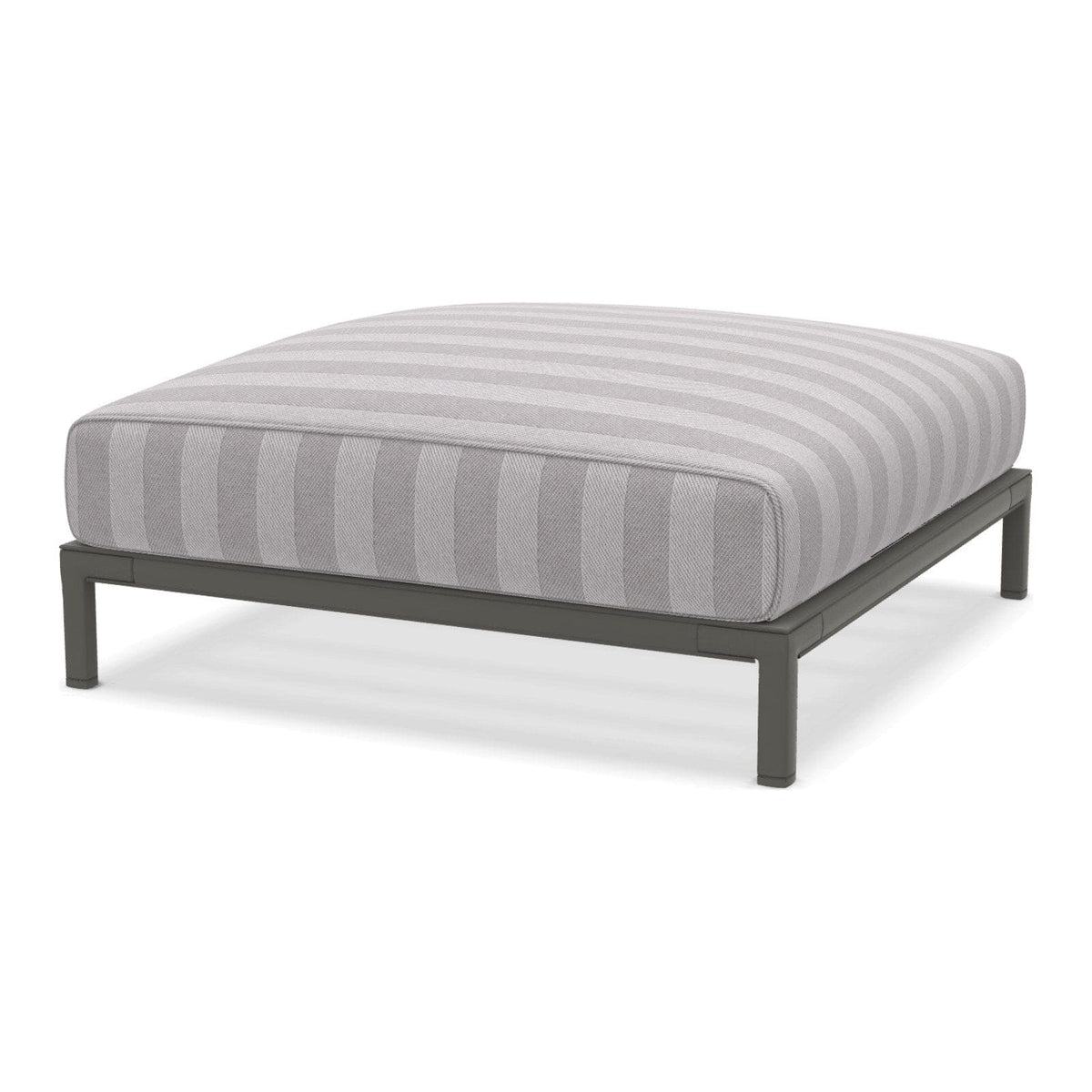Ethimo Baia Pouf 90x90cm avec coussin Alu Mud Grey Cruise 