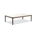 Ethimo Baia Table basse 150x90cm h:43cm Alu Carbon + Teak Travertino Silver 