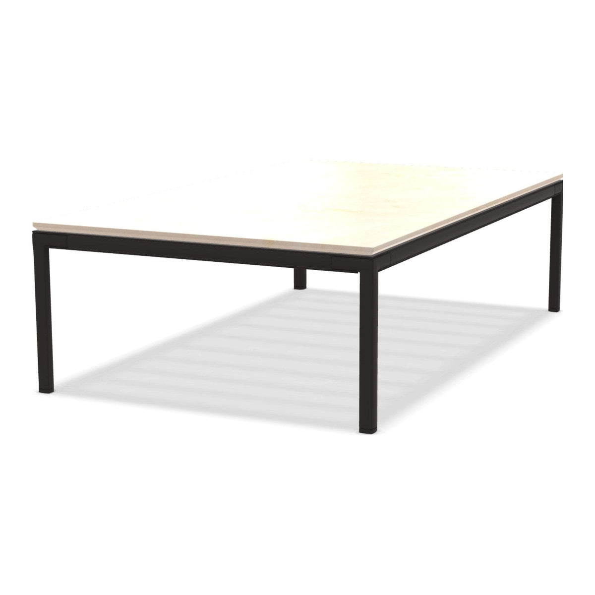 Ethimo Baia Table basse 150x90cm h:43cm Alu Carbon Travertino Matt 