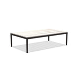 Ethimo Baia Table basse 150x90cm h:43cm Alu Carbon Travertino Silver 