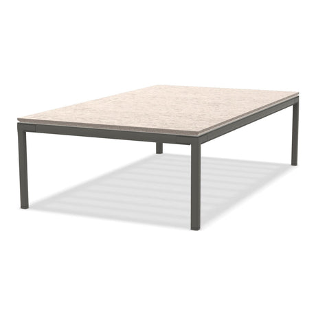 Ethimo Baia Table basse 150x90cm h:43cm Alu Mud Grey Lavastone Bone White 