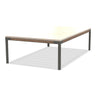 Ethimo Baia Table basse 150x90cm h:43cm Alu Mud Grey + Teak Travertino Matt 