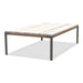 Ethimo Baia Table basse 150x90cm h:43cm Alu Mud Grey + Teak Travertino Silver 