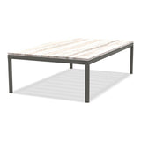 Ethimo Baia Table basse 150x90cm h:43cm Alu Mud Grey Travertino Silver 