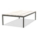 Ethimo Baia Table basse 150x90cm h:43cm Alu Mud Grey Travertino Silver 