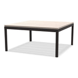 Ethimo Baia Table basse 90x90cm h:43cm Alu Carbon Lavastone Bone White 