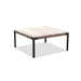 Ethimo Baia Table basse 90x90cm h:43cm Alu Carbon + Teak Travertino Silver 