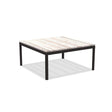 Ethimo Baia Table basse 90x90cm h:43cm Alu Carbon Travertino Silver 