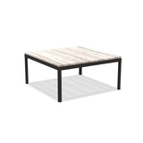 Ethimo Baia Table basse 90x90cm h:43cm Alu Carbon Travertino Silver 