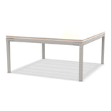 Ethimo Baia Table basse 90x90cm h:43cm Alu Limestone White Travertino Matt 