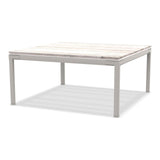 Ethimo Baia Table basse 90x90cm h:43cm Alu Limestone White Travertino Silver 