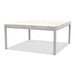Ethimo Baia Table basse 90x90cm h:43cm Alu Limestone White Travertino Silver 