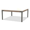 Ethimo Baia Table basse 90x90cm h:43cm Alu Mud Grey + Teak Travertino Matt 