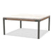 Ethimo Baia Table basse 90x90cm h:43cm Alu Mud Grey + Teak Travertino Silver 