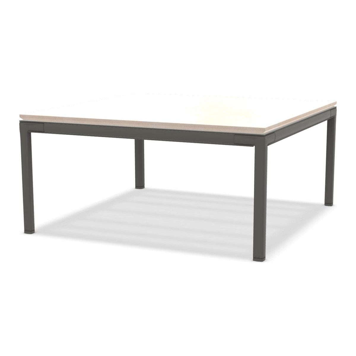 Ethimo Baia Table basse 90x90cm h:43cm Alu Mud Grey Travertino Matt 