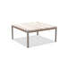 Ethimo Baia Table basse 90x90cm h:43cm Alu Silver + Teak Travertino Silver 