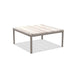Ethimo Baia Table basse 90x90cm h:43cm Alu Silver Travertino Silver 
