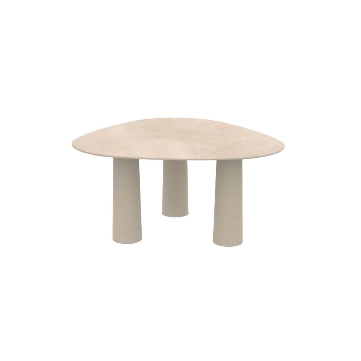 Ethimo Bold Table repas 150x150cm h:74cm Stone Beige / Concrete Beige 