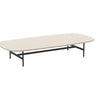 Ethimo Calipso Table Basse Rectangulaire 140x65cm H:25cm Dark Grey Ceramic Stone Ice White 