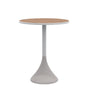 Ethimo Concreto Table Ø70cm H:74 Warm white Natural Teak 