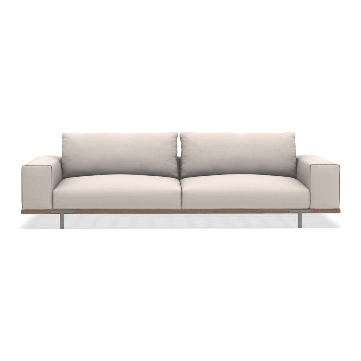 Ethimo Costiera Canapé XL Alu Silver + Teak Nature White 