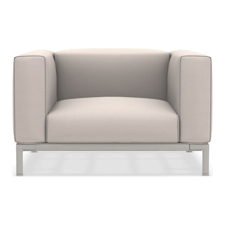 Ethimo Costiera Fauteuil Club lounge XL Alu Limestone White Nature White 