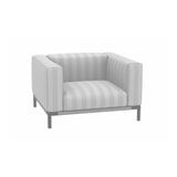 Ethimo Costiera Fauteuil Club lounge XL Alu Limestone White + Teak Nature White 