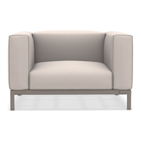 Ethimo Costiera Fauteuil Club lounge XL Alu Silver Nature White 