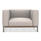 Ethimo Costiera Fauteuil Club lounge XL Alu Silver + Teak Nature White 